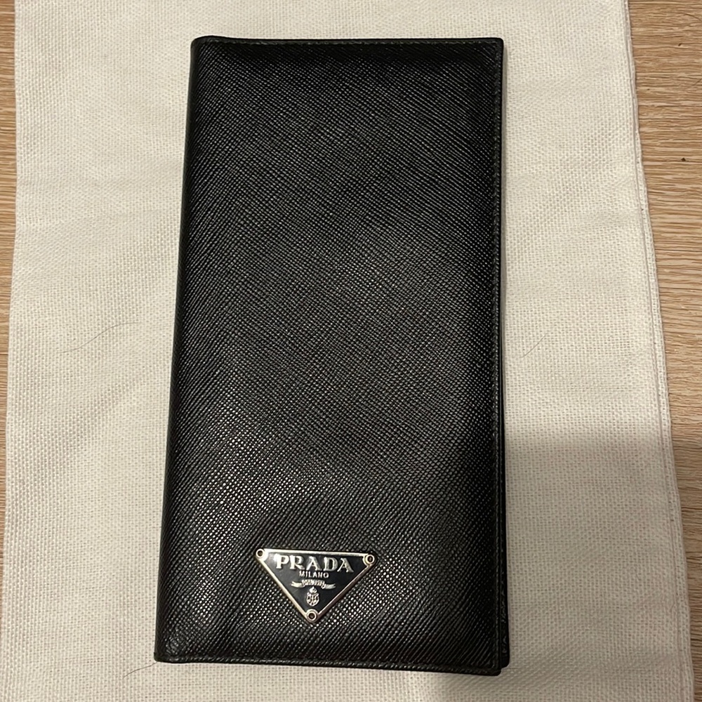 Prada Saffiano Checkbook Cover